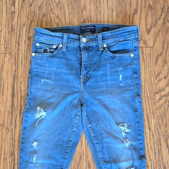 Lucky Brand Distressed Skinny Jeans - Women's Size 6/28 - Picture 2 of 10